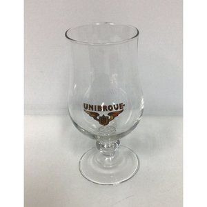 Unibroue Beer Tulip Stem Stemmed Glass Belgium Breweriana 7 1/4" Tall